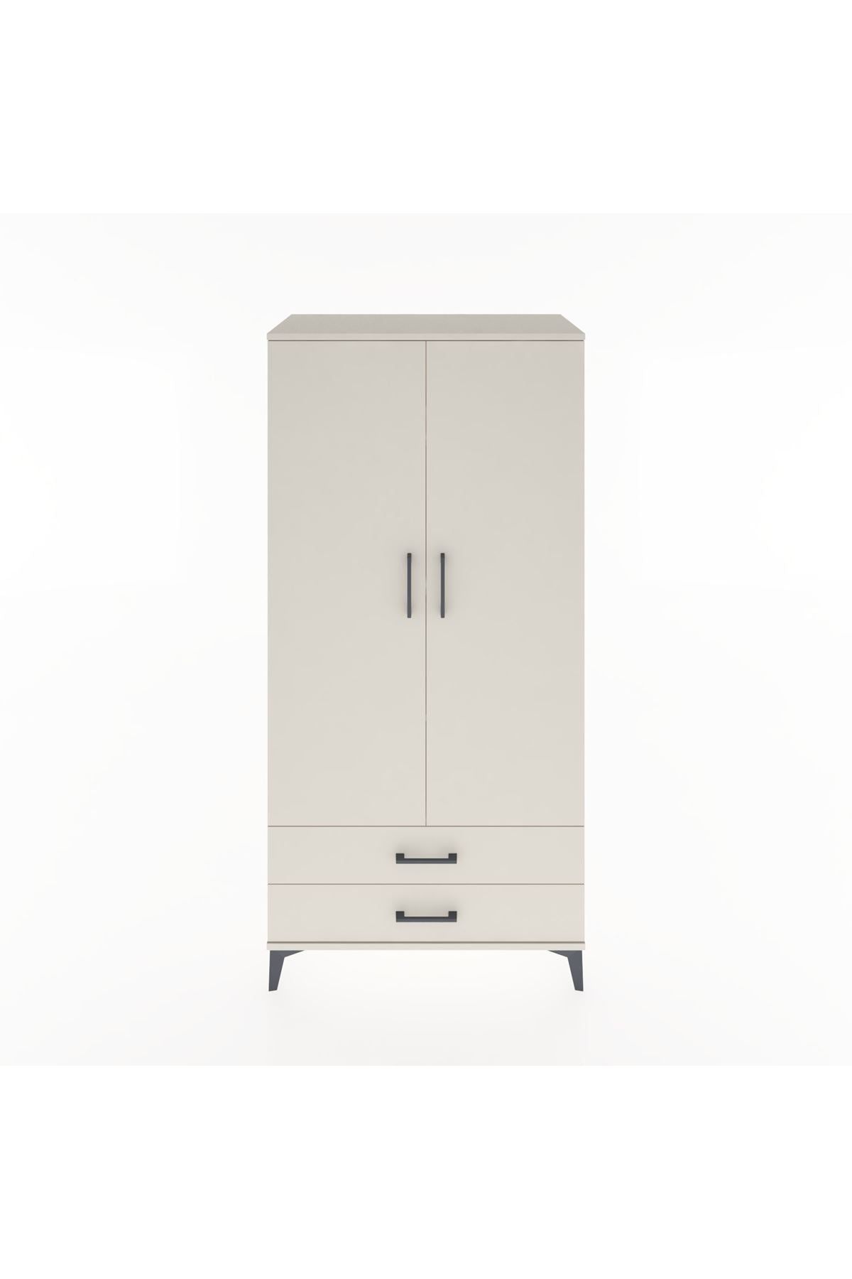 Hyperion Dolap 4 Raflı 2 Çekmeceli 2 Kapaklı 88x44x182 - S57M007V1B