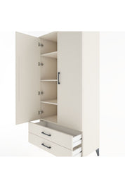 Hyperion Dolap 4 Raflı 2 Çekmeceli 2 Kapaklı 88x44x182 - S57M007V1B