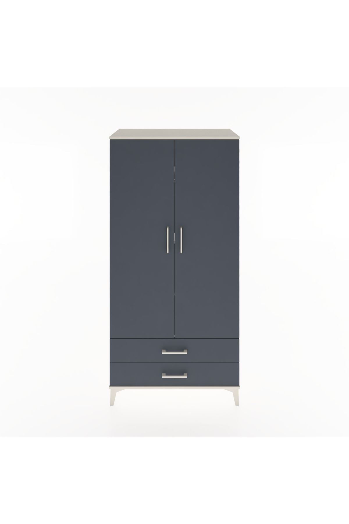 Hyperion Dolap 4 Raflı 2 Çekmeceli 2 Kapaklı 88x44x182 - S57M007V2B