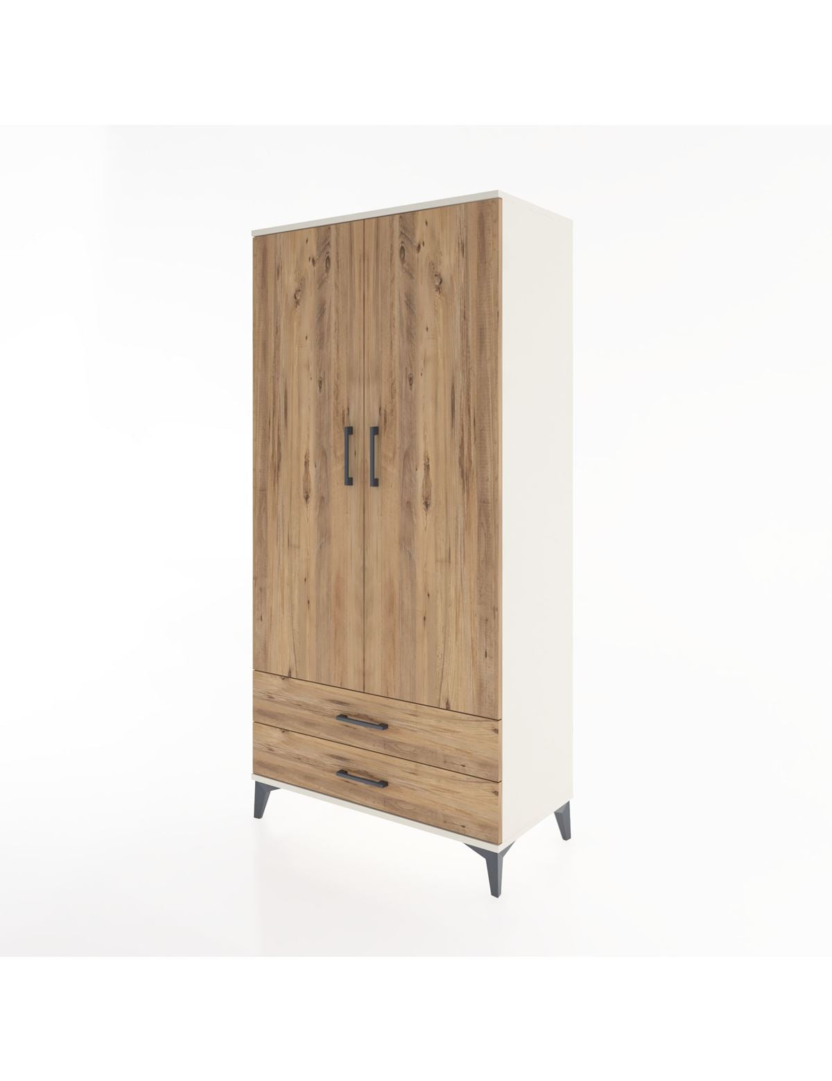 Hyperion Dolap 4 Raflı 2 Çekmeceli 2 Kapaklı 88x44x182 - S57M007V3B