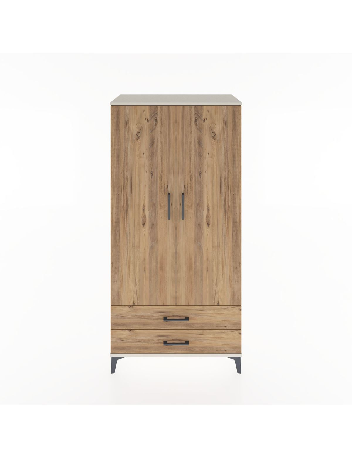 Hyperion Dolap 4 Raflı 2 Çekmeceli 2 Kapaklı 88x44x182 - S57M007V3B