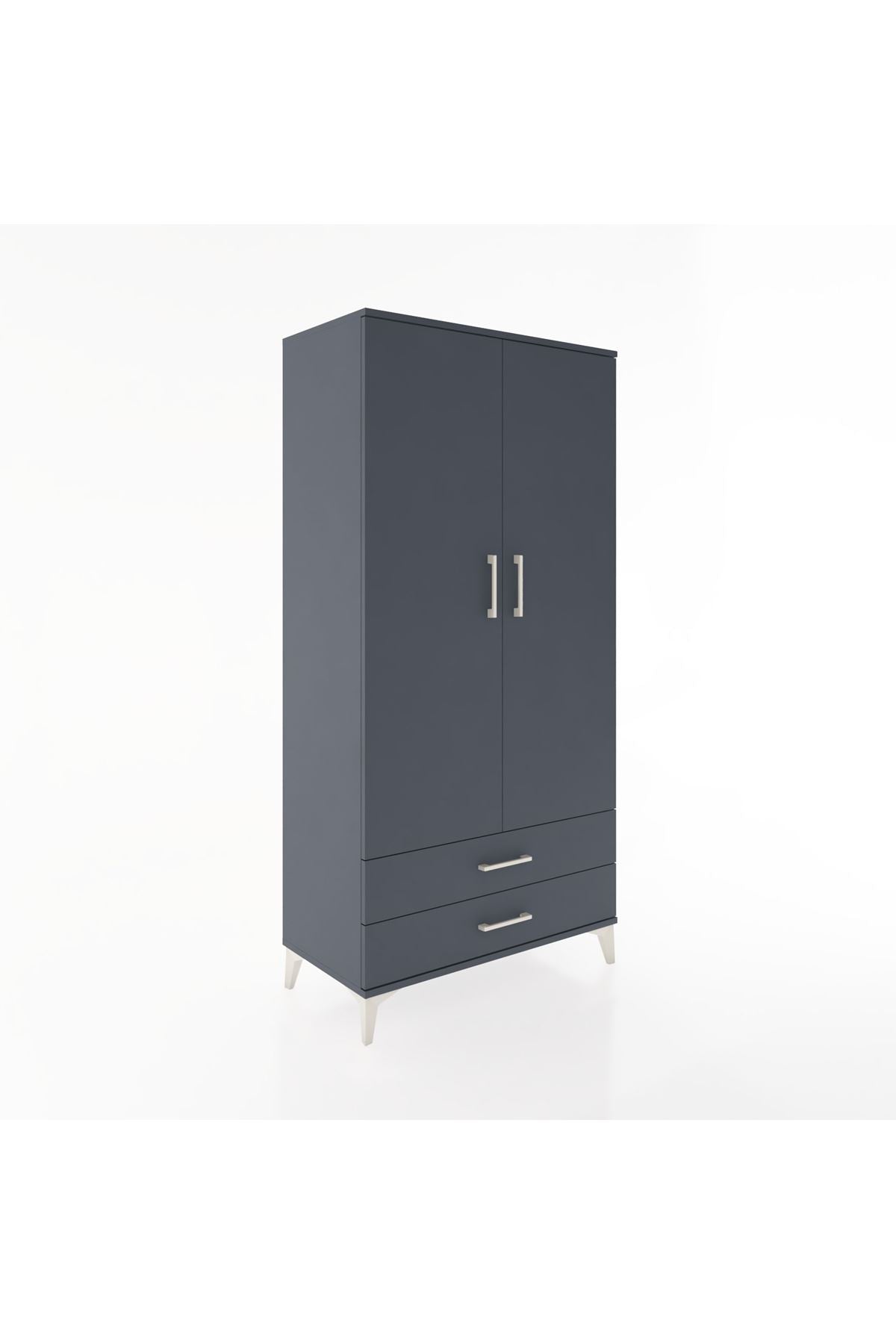 Hyperion Dolap 4 Raflı 2 Çekmeceli 2 Kapaklı 88x44x182 - S57M007V5B