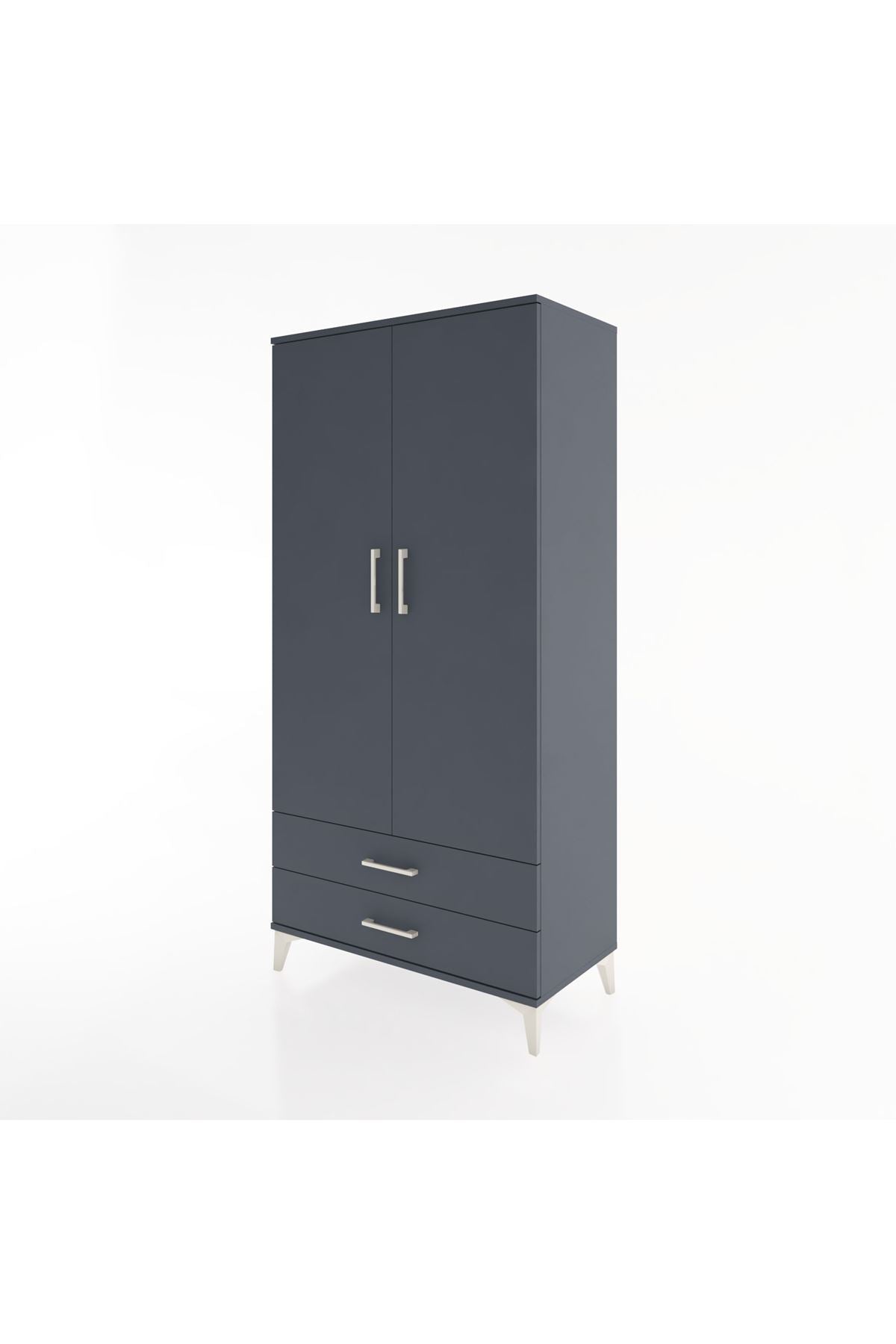 Hyperion Dolap 4 Raflı 2 Çekmeceli 2 Kapaklı 88x44x182 - S57M007V5B