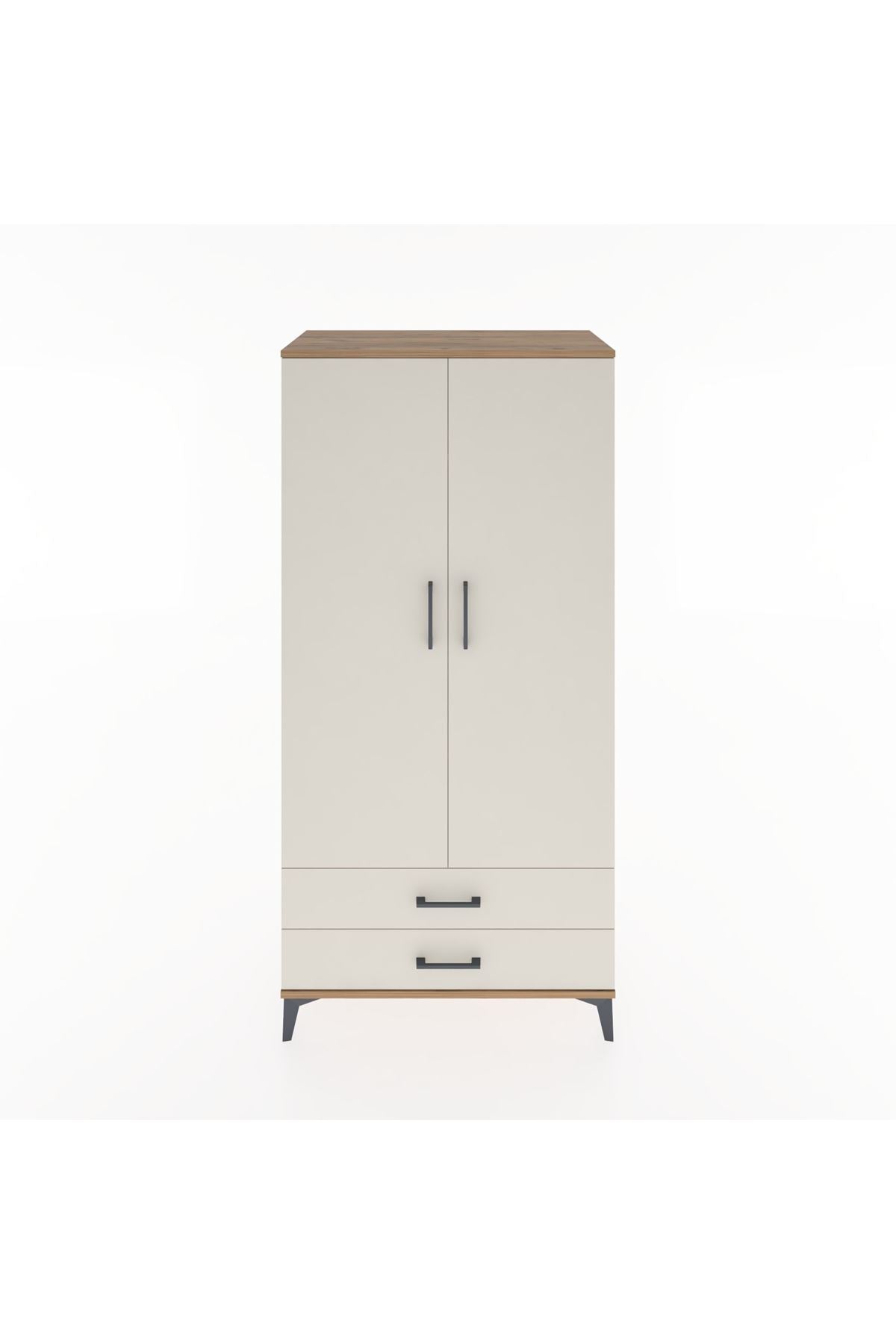 Hyperion Dolap 4 Raflı 2 Çekmeceli 2 Kapaklı 88x44x182 - S57M007V7B