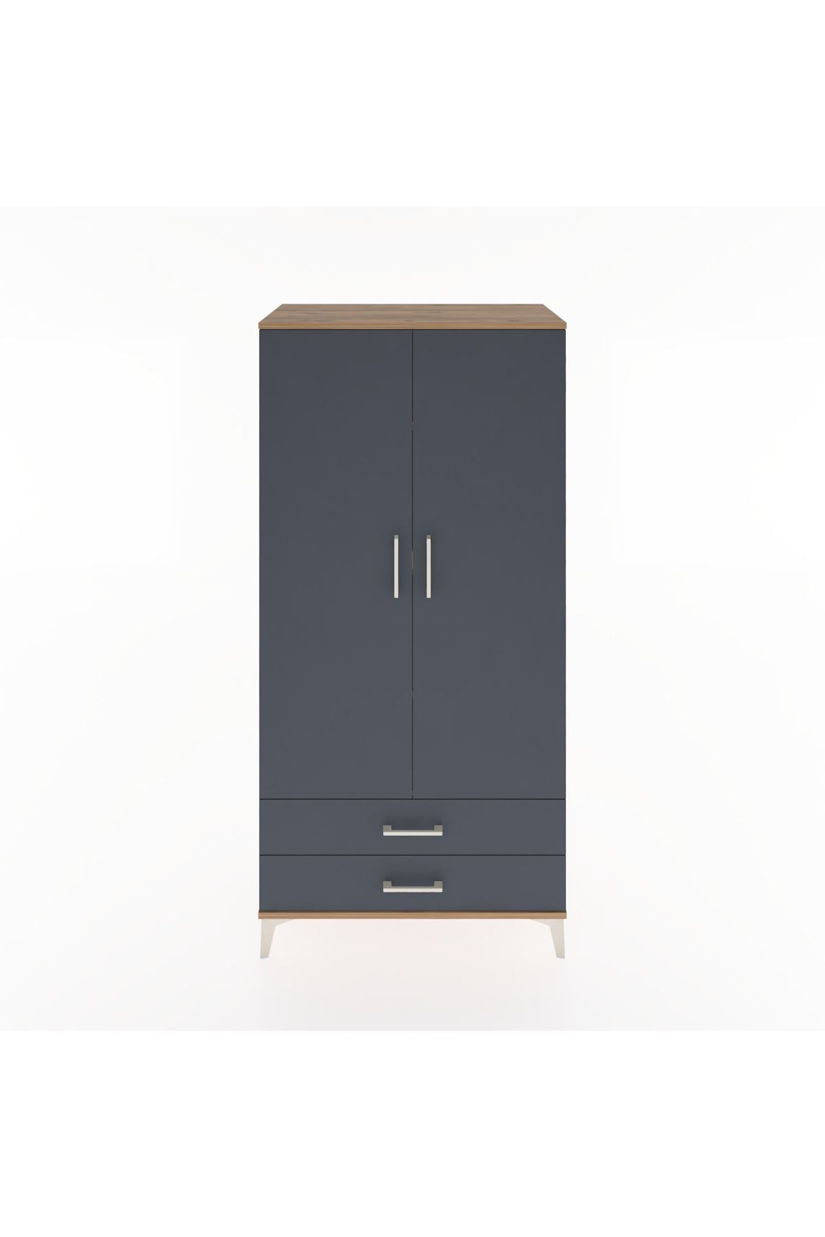 Hyperion Dolap 4 Raflı 2 Çekmeceli 2 Kapaklı 88x44x182 - S57M007V8B