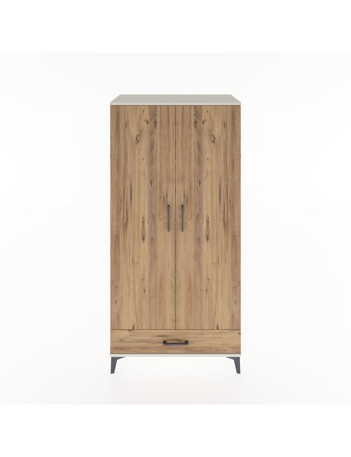 Hyperion Dolap 4 Raflı Tek Çekmeceli 2 Kapaklı 88x44x182 - S57M008V3B