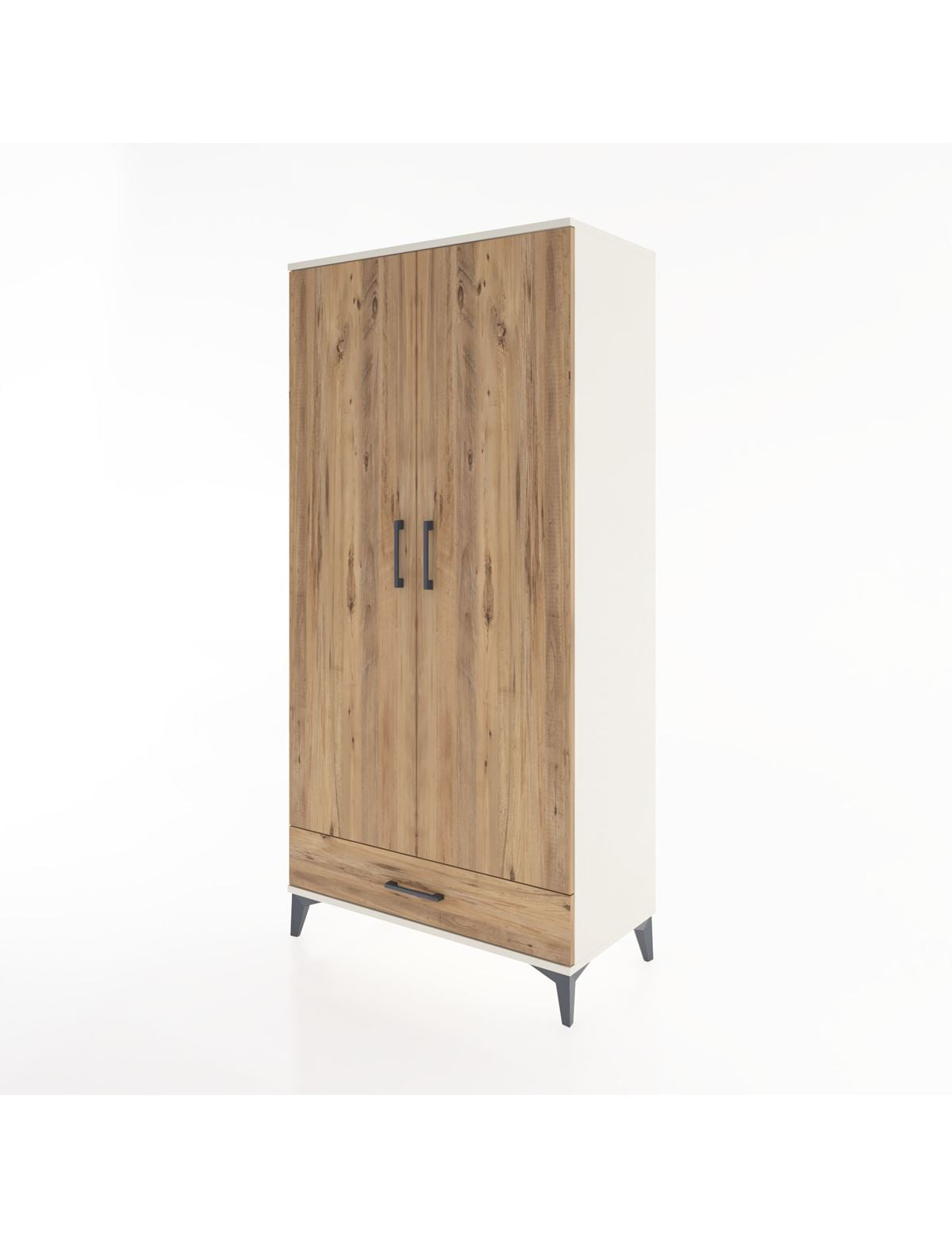 Hyperion Dolap 4 Raflı Tek Çekmeceli 2 Kapaklı 88x44x182 - S57M008V3B