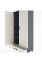 Hyperion Dolap 4 Raflı Tek Çekmeceli 2 Kapaklı 88x44x182 - S57M008V4B