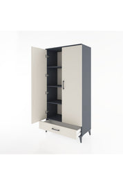 Hyperion Dolap 4 Raflı Tek Çekmeceli 2 Kapaklı 88x44x182 - S57M008V4B