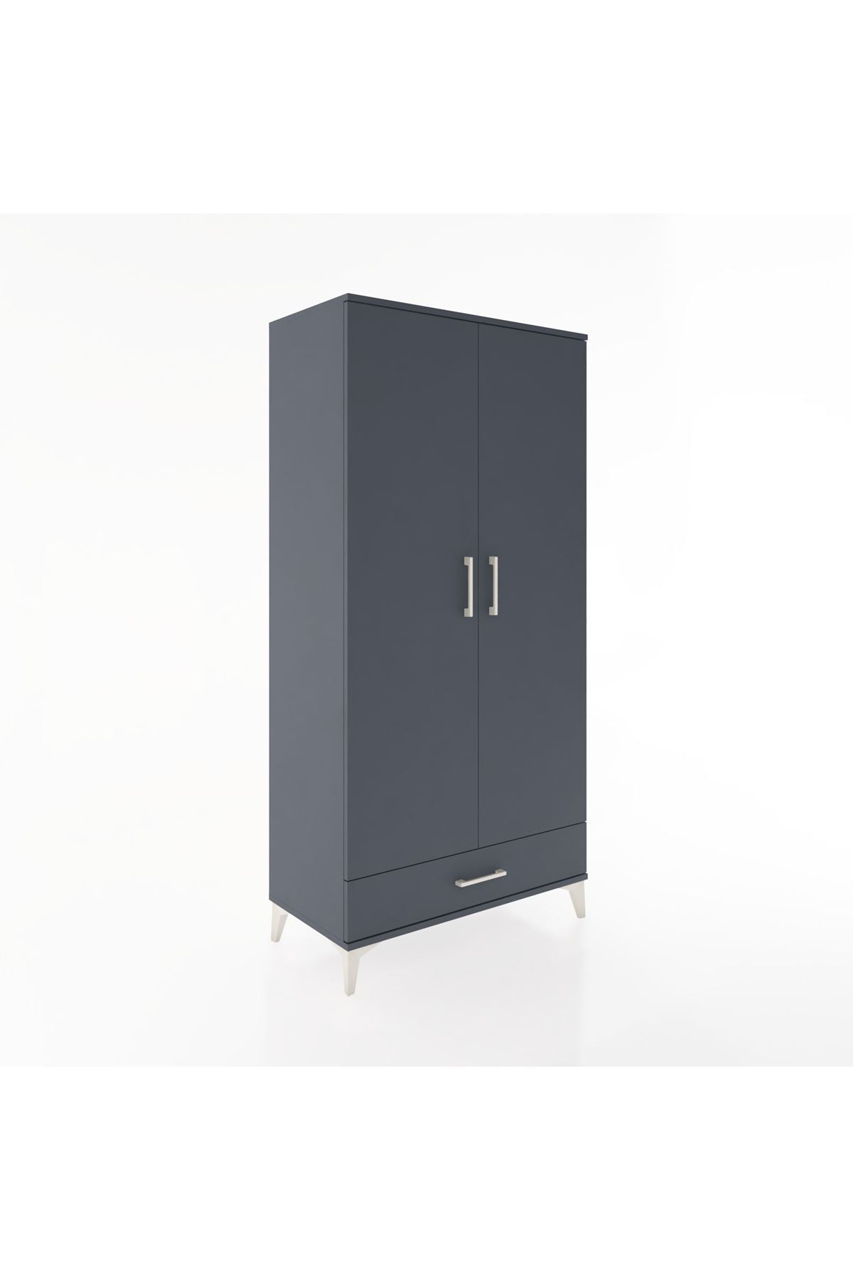 Hyperion Dolap 4 Raflı Tek Çekmeceli 2 Kapaklı 88x44x182 - S57M008V5B