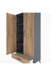 Hyperion Dolap 4 Raflı Tek Çekmeceli 2 Kapaklı 88x44x182 - S57M008V6B