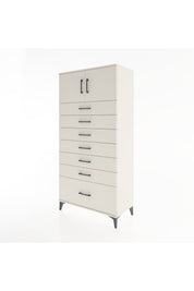 Hyperion Dolap Tek Raflı 7 Çekmeceli 2 Kapaklı 88x44x182 - S57M010V1B