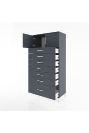 Hyperion Dolap Tek Raflı 7 Çekmeceli 2 Kapaklı 88x44x182 - S57M010V5B