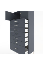 Hyperion Dolap Tek Raflı 7 Çekmeceli 2 Kapaklı 88x44x182 - S57M010V5B