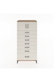 Hyperion Dolap Tek Raflı 7 Çekmeceli 2 Kapaklı 88x44x182 - S57M010V7B