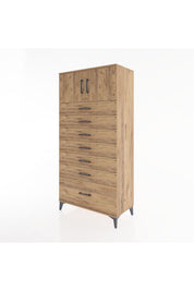 Hyperion Dolap Tek Raflı 7 Çekmeceli 2 Kapaklı 88x44x182 - S57M010V9B