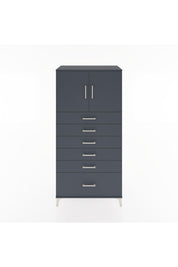 Hyperion Dolap Tek Raflı 6 Çekmeceli 2 Kapaklı 88x44x182 - S57M011V5B