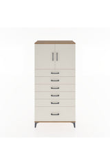 Hyperion Dolap Tek Raflı 6 Çekmeceli 2 Kapaklı 88x44x182