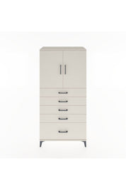 Hyperion Dolap Tek Raflı 5 Çekmeceli 2 Kapaklı 88x44x182 - S57M012V1B