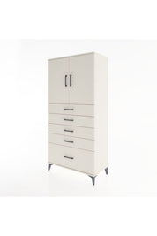 Hyperion Dolap Tek Raflı 5 Çekmeceli 2 Kapaklı 88x44x182 - S57M012V1B
