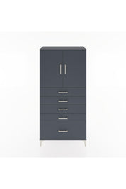 Hyperion Dolap Tek Raflı 5 Çekmeceli 2 Kapaklı 88x44x182 - S57M012V5B