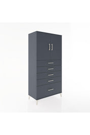 Hyperion Dolap Tek Raflı 5 Çekmeceli 2 Kapaklı 88x44x182 - S57M012V5B