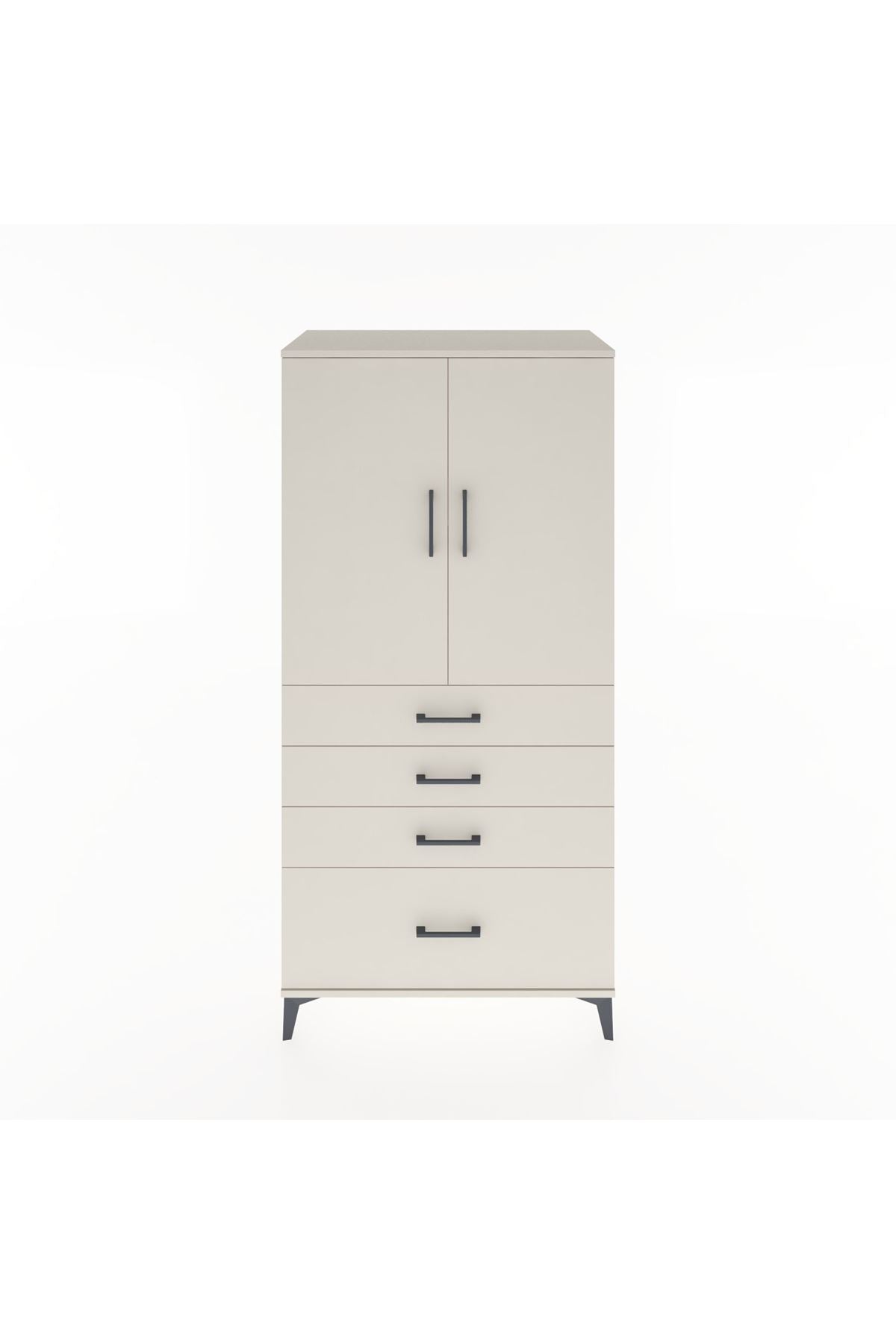 Hyperion Dolap 2 Raflı 4 Çekmeceli 2 Kapaklı 88x44x182 Aytaşı-Aytaşı