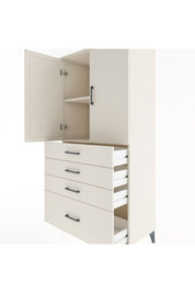 Hyperion Dolap 2 Raflı 4 Çekmeceli 2 Kapaklı 88x44x182 Aytaşı-Aytaşı