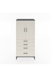 Hyperion Dolap 2 Raflı 4 Çekmeceli 2 Kapaklı 88x44x182 Antrasit-Aytaşı