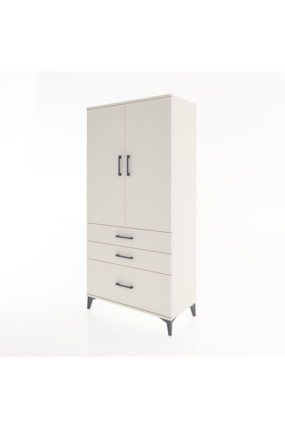 Hyperion Dolap 2 Raflı 3 Çekmeceli 2 Kapaklı 88x44x182 Aytaşı-Aytaşı