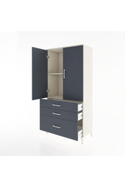 Hyperion Dolap 2 Raflı 3 Çekmeceli 2 Kapaklı 88x44x182 Aytaşı-Antrasit