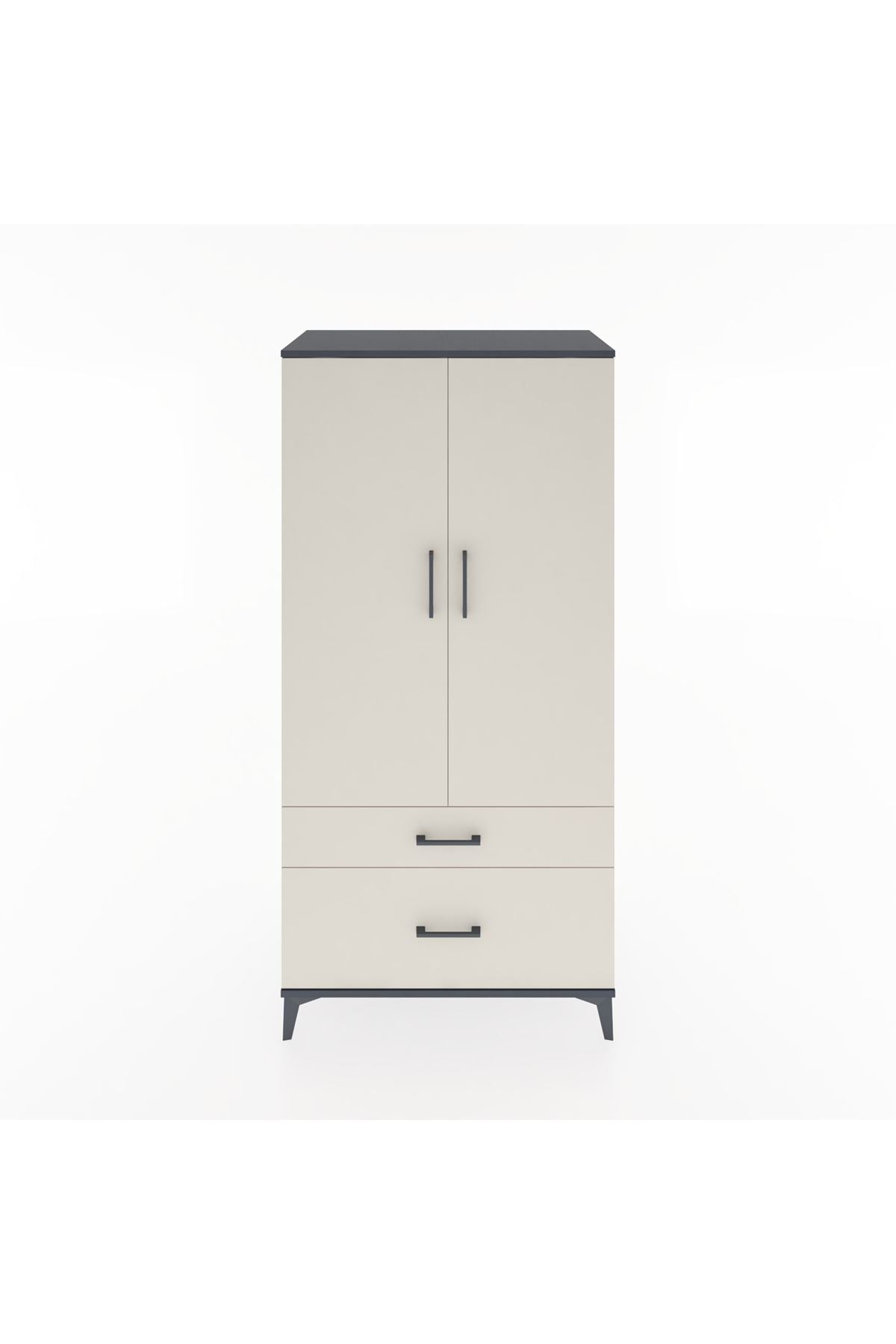 Hyperion Dolap 4 Raflı 2 Çekmeceli 2 Kapaklı 88x44x182 - S57M015V4B