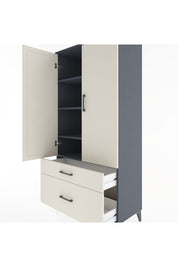 Hyperion Dolap 4 Raflı 2 Çekmeceli 2 Kapaklı 88x44x182 - S57M015V4B