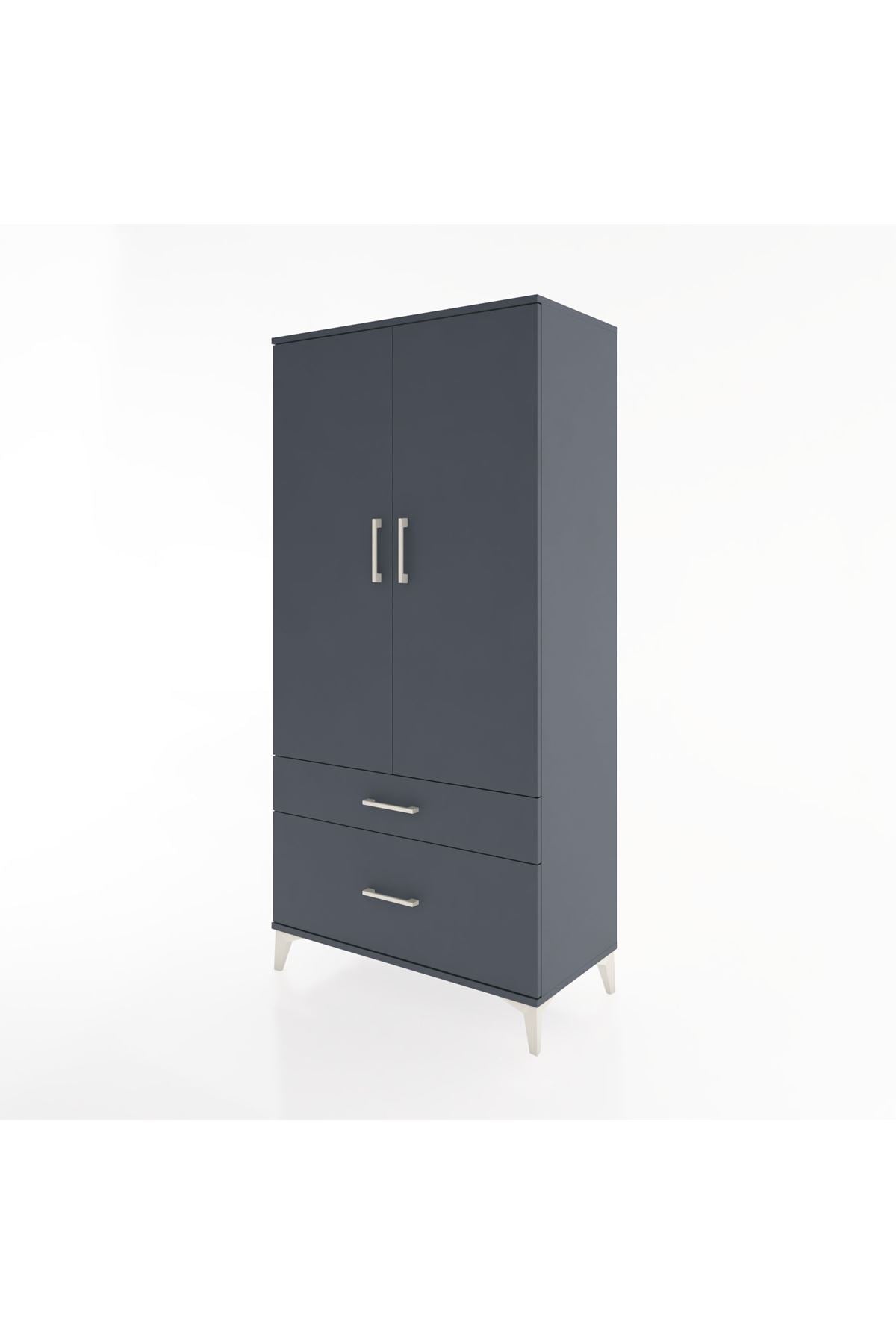 Hyperion Dolap 4 Raflı 2 Çekmeceli 2 Kapaklı 88x44x182 - S57M015V5B