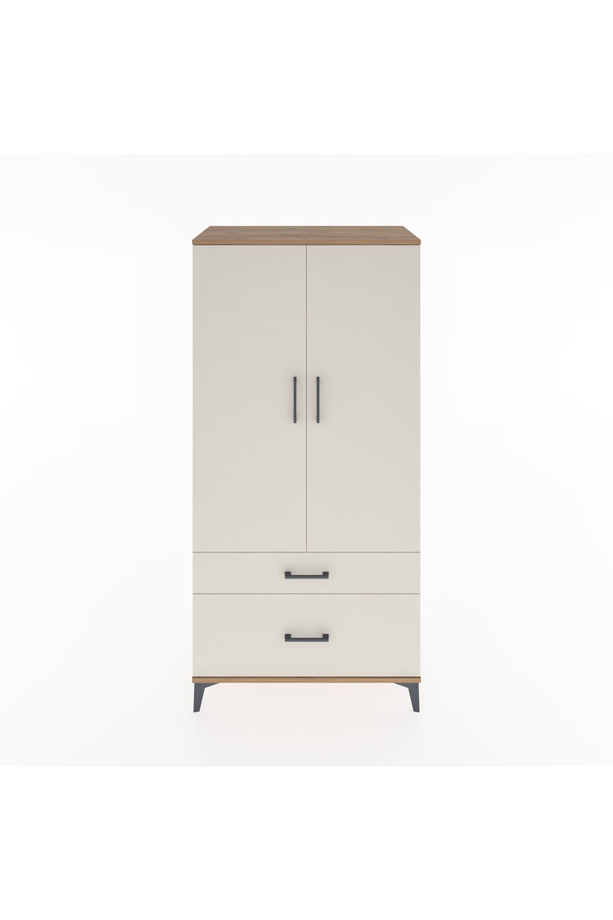 Hyperion Dolap 4 Raflı 2 Çekmeceli 2 Kapaklı 88x44x182 - S57M015V7B