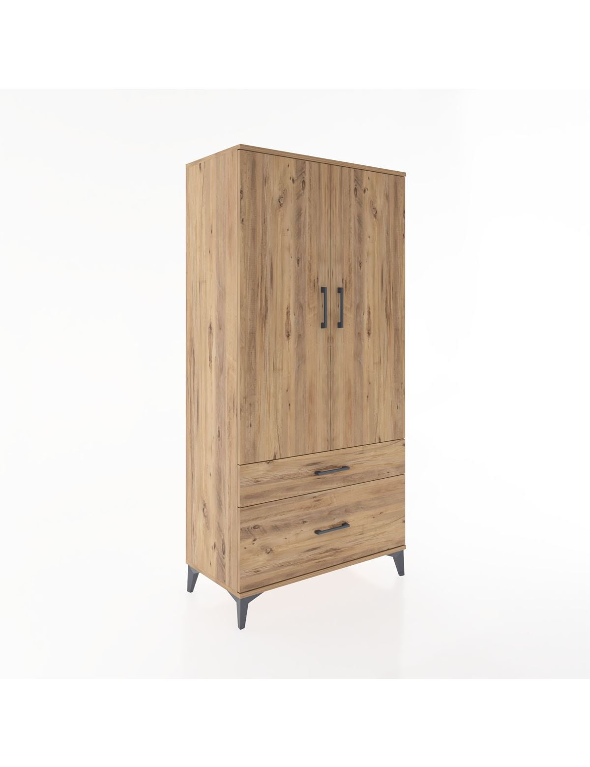 Hyperion Dolap 4 Raflı 2 Çekmeceli 2 Kapaklı 88x44x182 - S57M015V9B