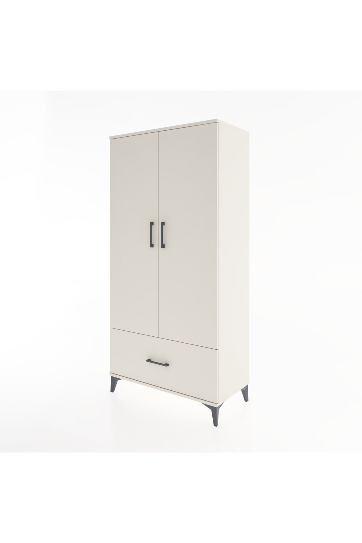 Hyperion Dolap 4 Raflı Tek Çekmeceli 2 Kapaklı 88x44x182 - S57M016V1B