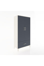 Hyperion Dolap 4 Raflı Tek Çekmeceli 2 Kapaklı 88x44x182 - S57M016V2B