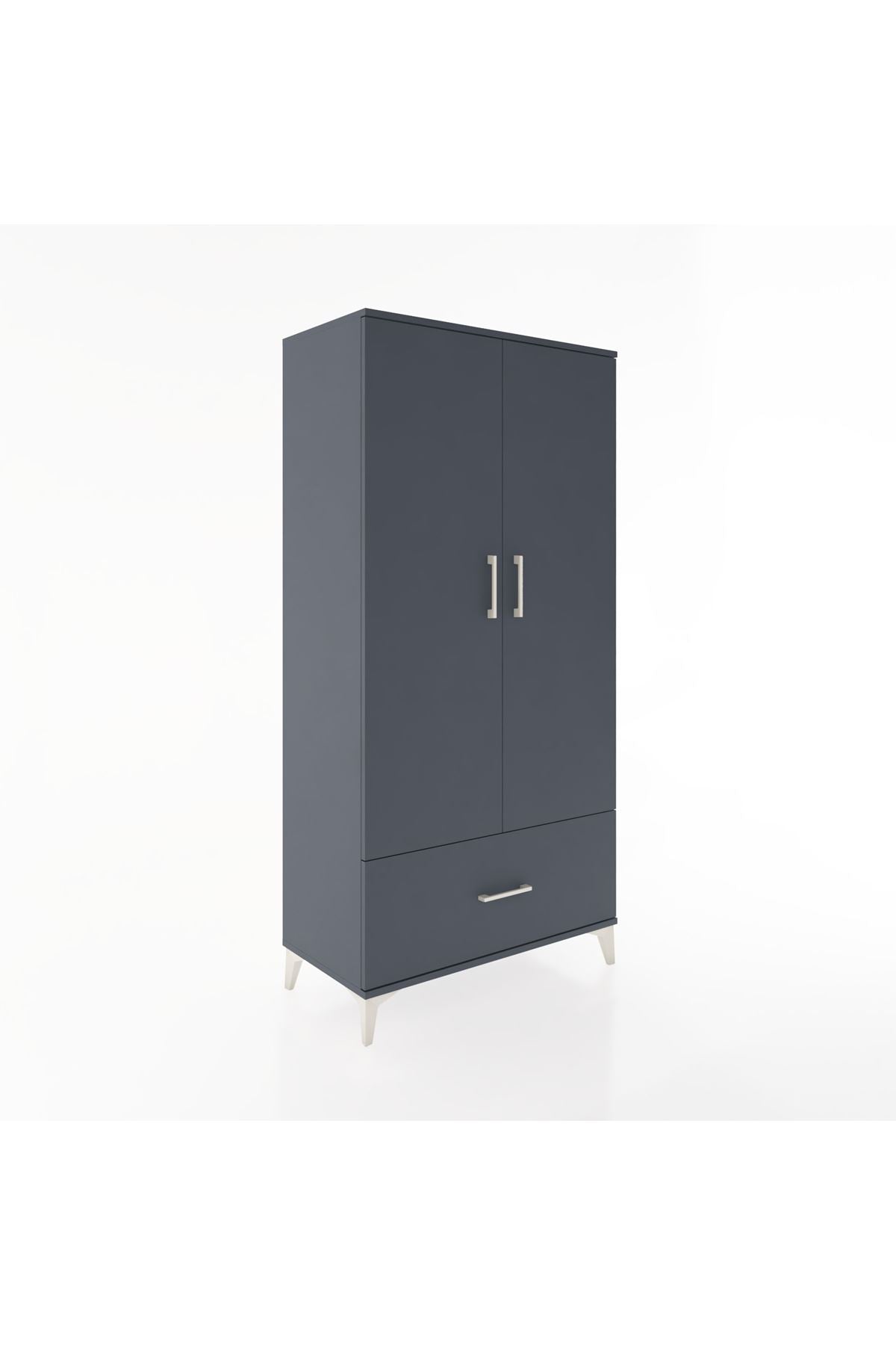 Hyperion Dolap 4 Raflı Tek Çekmeceli 2 Kapaklı 88x44x182 - S57M016V5B