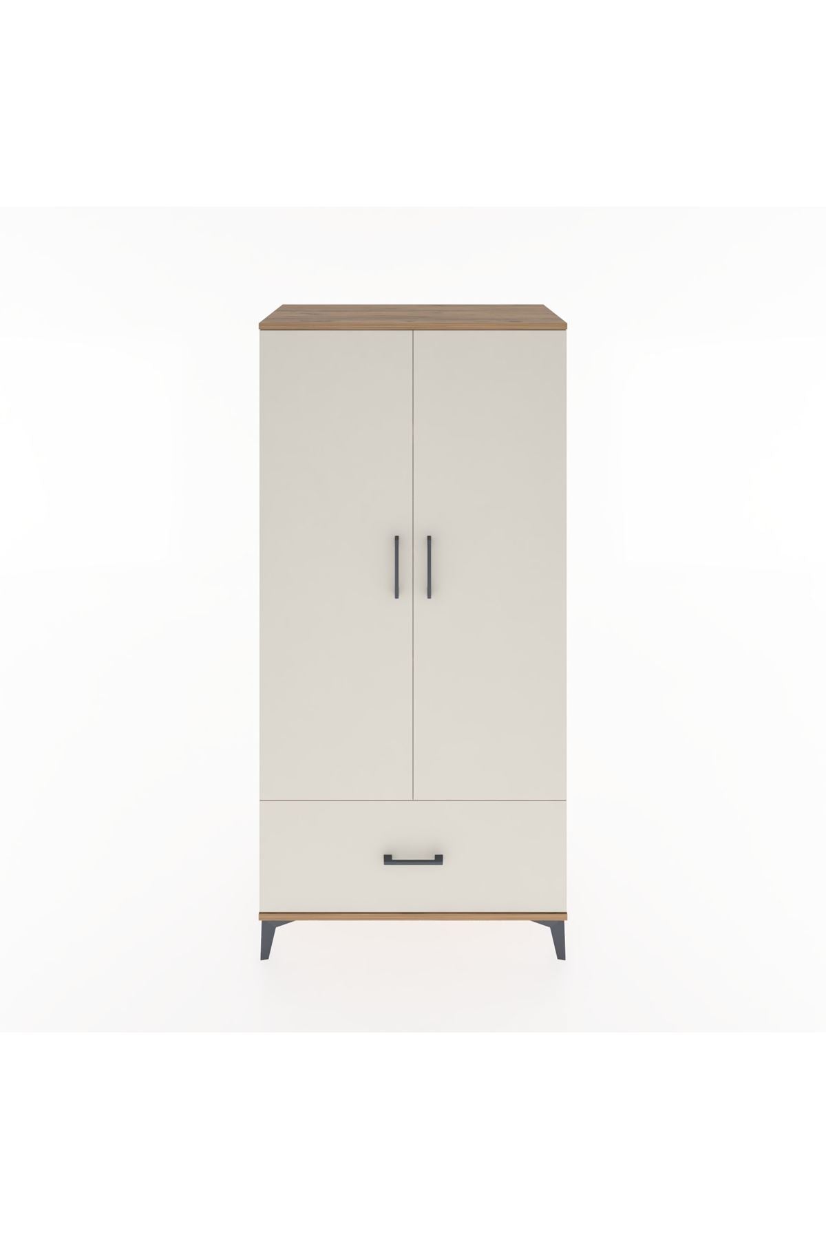 Hyperion Dolap 4 Raflı Tek Çekmeceli 2 Kapaklı 88x44x182 - S57M016V7B