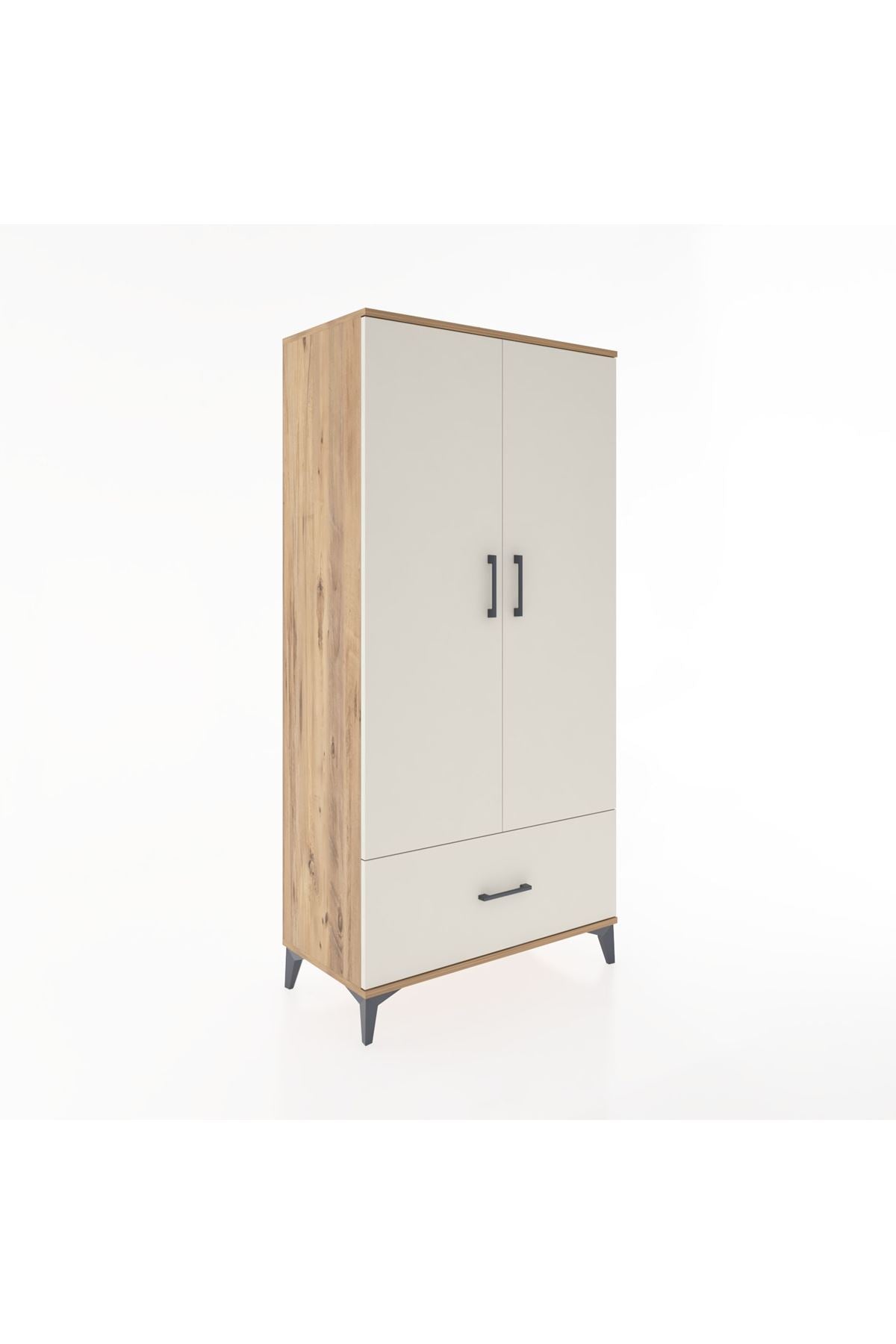Hyperion Dolap 4 Raflı Tek Çekmeceli 2 Kapaklı 88x44x182 - S57M016V7B