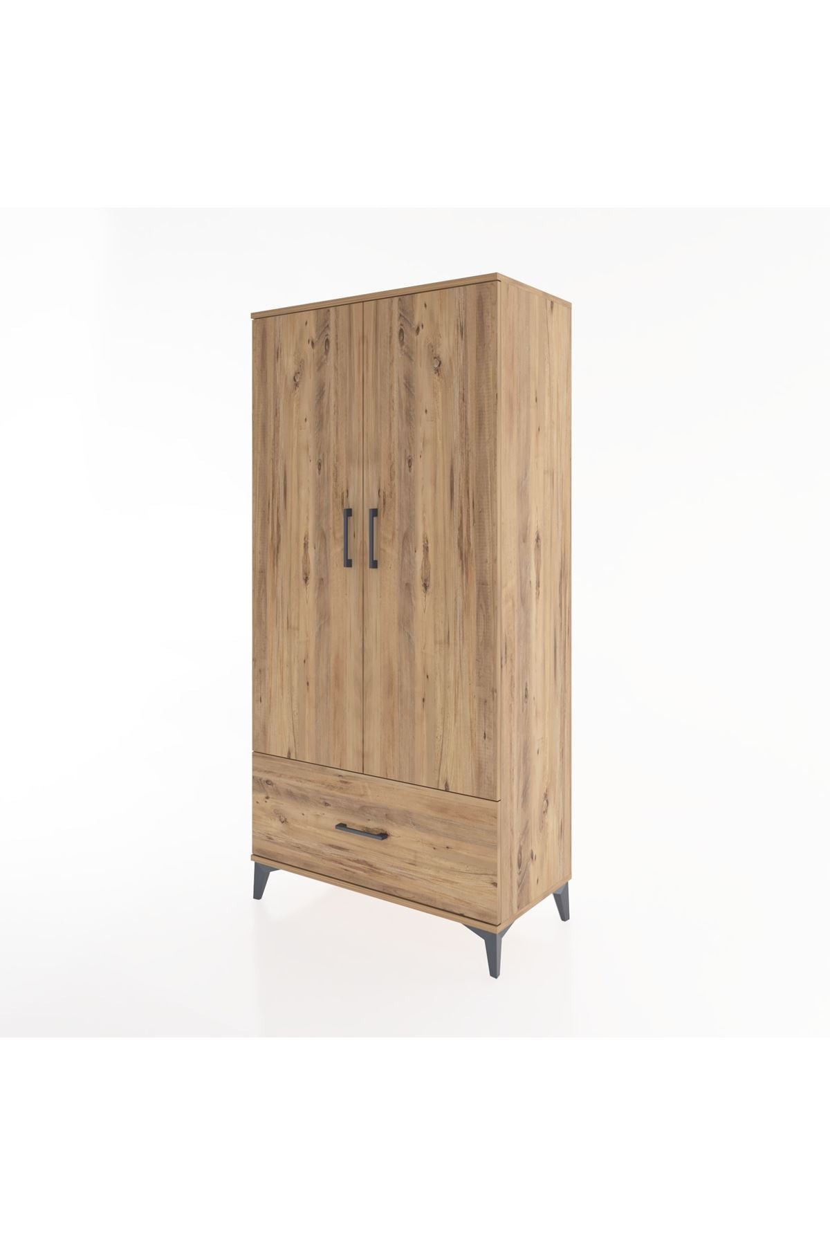 Hyperion Dolap 4 Raflı Tek Çekmeceli 2 Kapaklı 88x44x182 - S57M016V9B