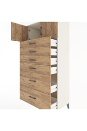 Hyperion Dolap Tek Raflı 6 Çekmeceli 2 Kapaklı 88x44x182 - S57M017V3B