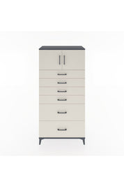 Hyperion Dolap Tek Raflı 6 Çekmeceli 2 Kapaklı 88x44x182 - S57M017V4B