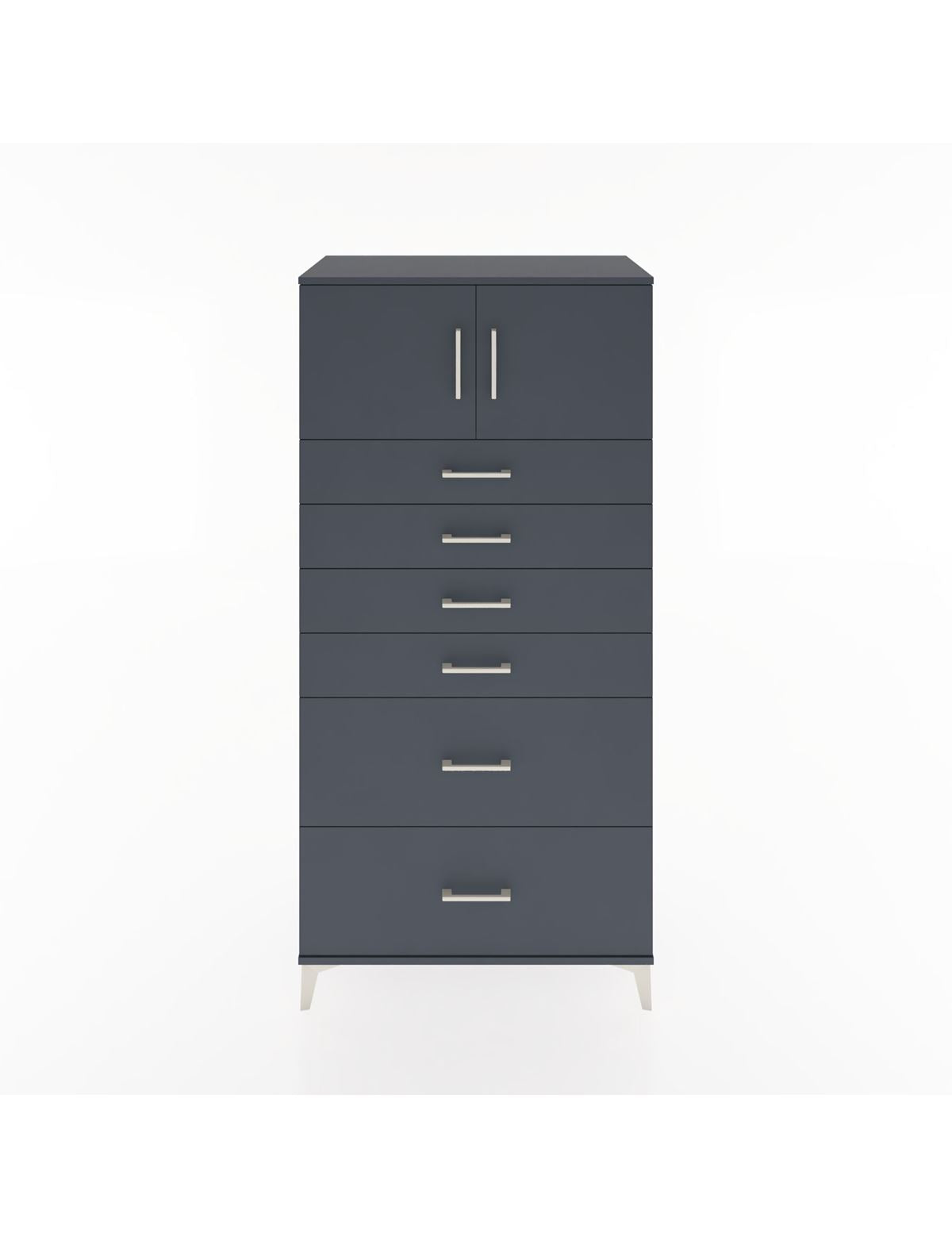 Hyperion Dolap Tek Raflı 6 Çekmeceli 2 Kapaklı 88x44x182 - S57M017V5B