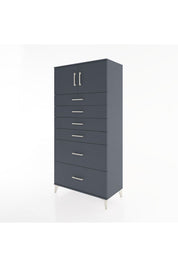Hyperion Dolap Tek Raflı 6 Çekmeceli 2 Kapaklı 88x44x182 - S57M017V5B
