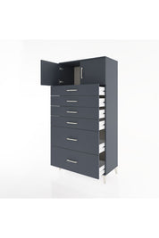 Hyperion Dolap Tek Raflı 6 Çekmeceli 2 Kapaklı 88x44x182 - S57M017V5B