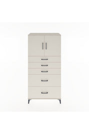 Hyperion Dolap Tek Raflı 5 Çekmeceli 2 Kapaklı 88x44x182 - S57M018V1B