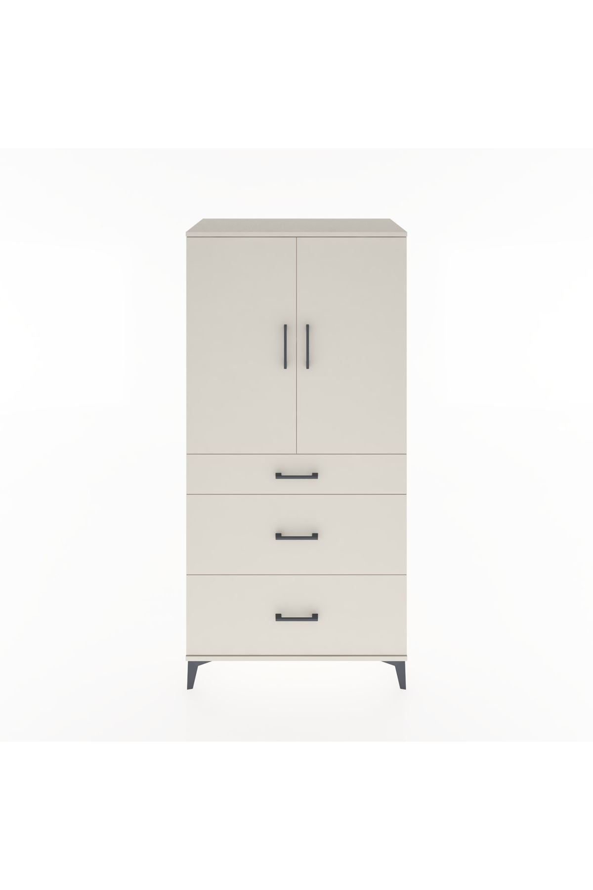 Hyperion Dolap 2 Raflı 3 Çekmeceli 2 Kapaklı 88x44x182 Aytaşı-Aytaşı