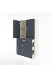 Hyperion Dolap 2 Raflı 3 Çekmeceli 2 Kapaklı 88x44x182 Aytaşı-Antrasit